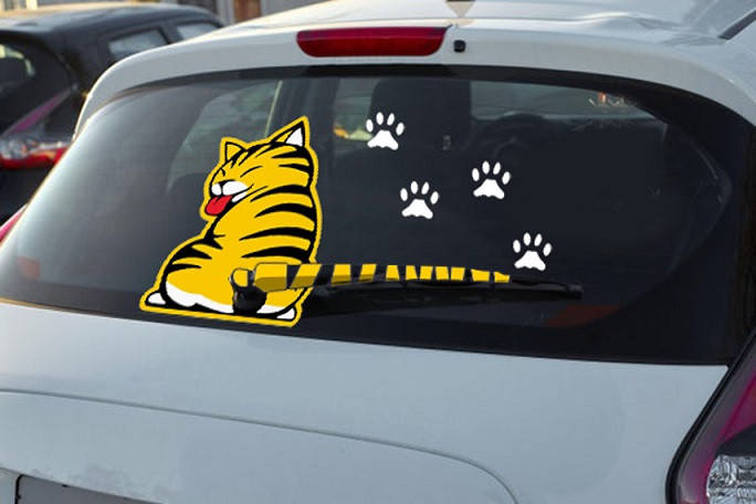 

Наклейка на заднее стекло Astart3d Кот с хвостом и лапами 250х246х0.15мм