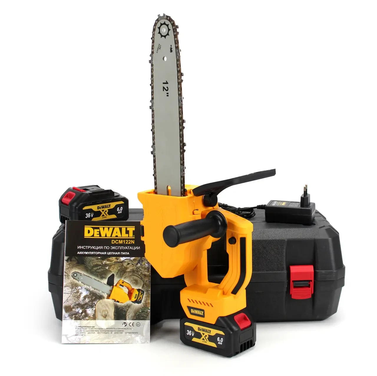 Акумуляторна пила DeWalt DCM122N (36V, 6Аh) АКБ пила з автоматичним мастилом ланцюга