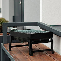 Мангал складаний з решіткою похідний 43×30×23.5 (см) переносний маленький розкладний