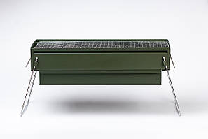 Мангал розкладний з решіткою 51.5×23×25 (см) гриль складаний похідний 1 мм