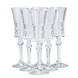 Келих для шампанського на високій ніжці фужери для шампанського 6 штук