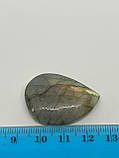Лабрадор кабашон камінь без оправи 35*25*7 мм. натуральний лабрадор Індія, фото 3