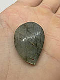 Лабрадор кабашон камінь без оправи 35*25*7 мм. натуральний лабрадор Індія, фото 6