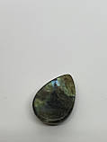 Лабрадор кабашон камінь без оправи 29*20*8 мм. натуральний лабрадор Індія, фото 3