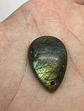 Лабрадор кабашон камінь без оправи 29*20*8 мм. натуральний лабрадор Індія, фото 7