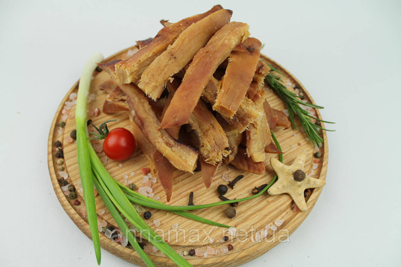 Морская рыба солено-сушенная "Кальмар полоска" весовая 1 кг ...