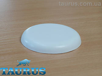 Круглий білий декоративний фланець Sphere D76 мм висотою 11 мм з н/ж сталі, без отвору. Цільний