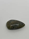 Лабрадор-кабошон камінь без оправи 37*21*11 мм. натуральний лабрадор Індія, фото 3