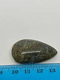 Лабрадор-кабошон камінь без оправи 37*21*11 мм. натуральний лабрадор Індія, фото 6