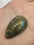Лабрадор-кабошон камінь без оправи 37*21*11 мм. натуральний лабрадор Індія, фото 8
