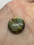 Лабрадор-кабошон камінь без оправи 18*18*4 мм. натуральний лабрадор Індія, фото 6
