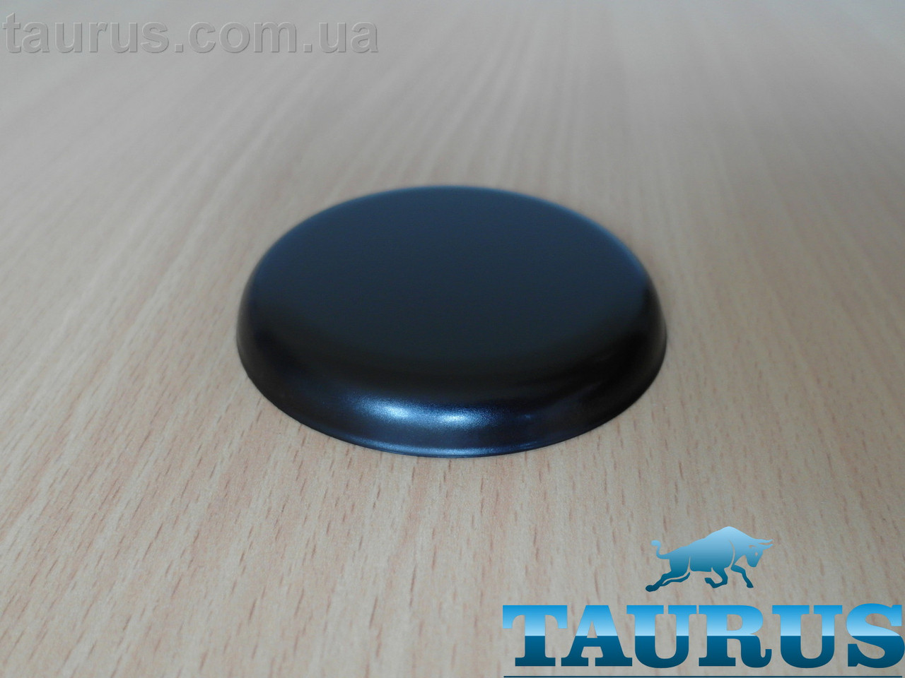 Круглий чорний декоративний фланець Sphere D76мм висотою 11мм із н/ж сталі, без отвору. Суцільний