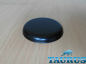 Круглий чорний декоративний фланець Sphere D76мм висотою 11мм із н/ж сталі, без отвору. Суцільний