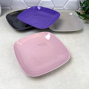 Пластикова квадратна тарілка 19 см, фото 1