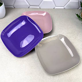 Пластикова квадратна тарілка 19 см, фото 2