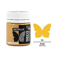 Акрил для декору золото металік 20 мл Rosa Talent, 22004