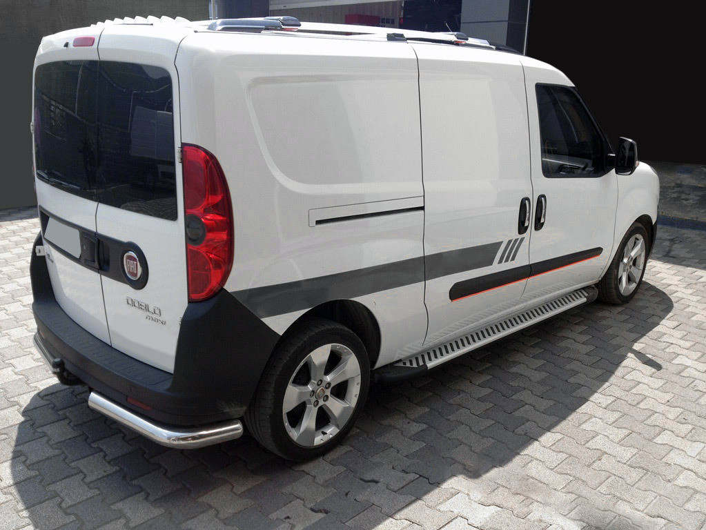 Бокові пороги Fiat Doblo III nuovo 2010- и 2015- Line максі база brr011+lin233