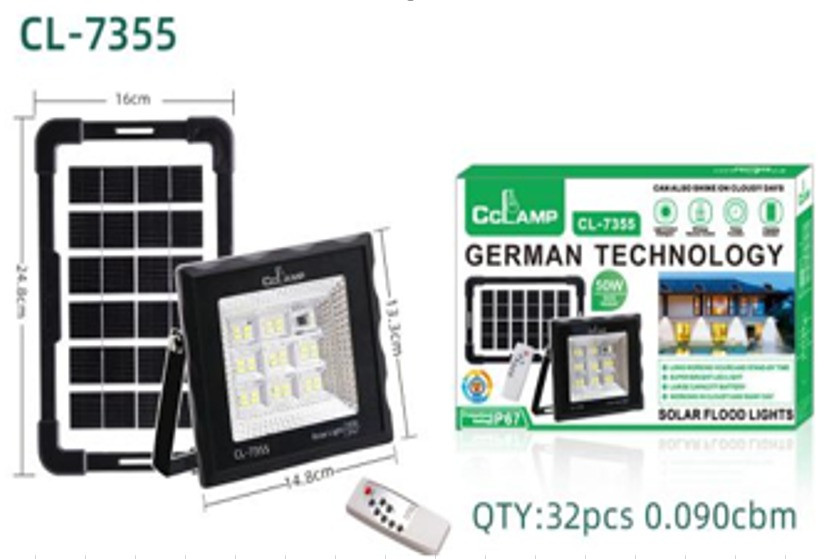 Ліхтар для кемпінгу Cclamp CL-7355, сонячна панель, фото 1