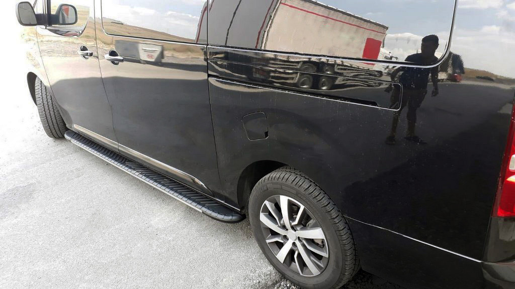 Бокові пороги Peugeot Expert 2017- Bosphore Grey XS – коротка база Erkul