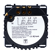Скляна панель: WiFi терморегулятор + Вимикач + Розетка 1DAL | Золото, (G228D-SW2G-TR.WF-ST.GD), фото 7