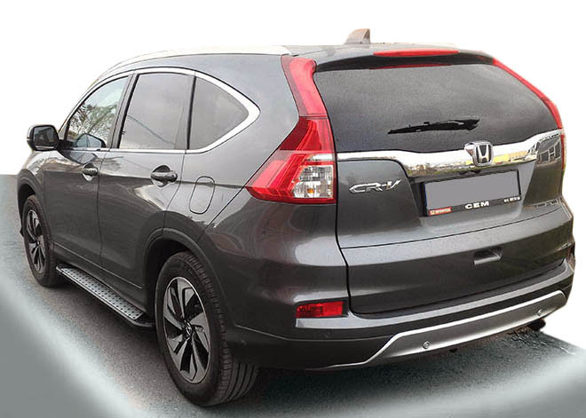 Бокові пороги Honda CRV 2017- Allmond Grey brr358+alg173