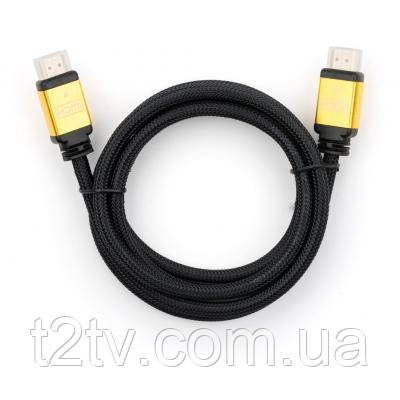 Кабель мультимедійний HDMI to HDMI 5 m metal V2.0 Vinga (VCPDCHDMI2VMM5BK)