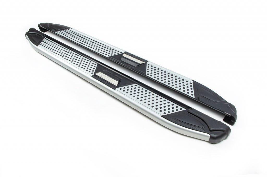 Бокові пороги Mitsubishi Outlander 2012-2021 Mevsim Grey brr048+mvs183