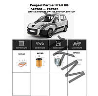 Комплект фільтрів Peugeot Partner II 1.6 HDi (2008-2015) WIX