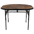 Стіл Bo-Camp Woodbine Oval 100x70 cm Black/Wood look (1404185), фото 2