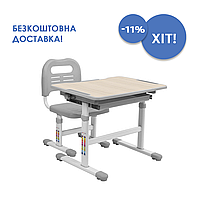 Зростаюча парта та стільчик для дитини Piccolino Grey FunDesk