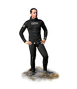 Мисливський гідрокостюм Omer Gold Black wetsuits jacket+pants (5мм) TG., 7, Black (66NGP57)