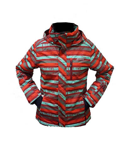 Гірськолижна куртка Maier Sports Cody Girls, 128, Red/green allover (310277.1283.128), фото 1