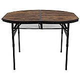 Стіл Bo-Camp Woodbine Oval 100x70 cm Black/Wood look (1404185), фото 2