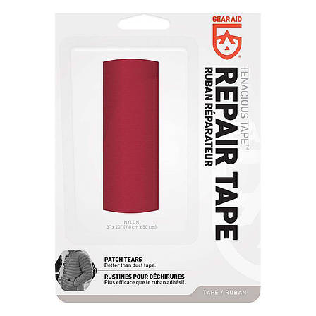 Ремонтна стрічка Gear Aid by McNett Tenacious Repair Tape 7.5 cm x 50 cm, Red (GA 10687), фото 1