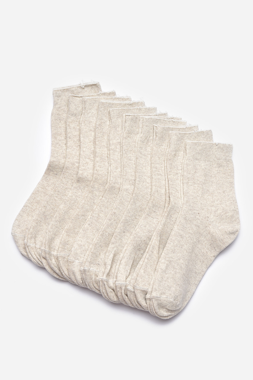 Набір шкарпеток чоловічих демісезонних бежевого кольору 10 пар р.40-41 184324S, фото 1