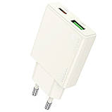 МЗП Hoco N45 Biscuit PD30W+QC3.0 (1USB-A/1C) + кабель Type-C to Lightning, фото 5