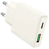 МЗП Hoco N45 Biscuit PD30W+QC3.0 (1USB-A/1C) + кабель Type-C to Lightning, фото 6