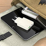 МЗП Hoco N45 Biscuit PD30W+QC3.0 (1USB-A/1C) + кабель Type-C to Lightning, фото 7