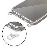 Чохол TPU Transparent with Straps для Apple iPhone 15 (6.1") Green / Red, фото 7