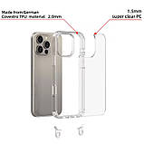 Чохол TPU Transparent with Straps для Apple iPhone 15 Pro (6.1") Light Purple, фото 5
