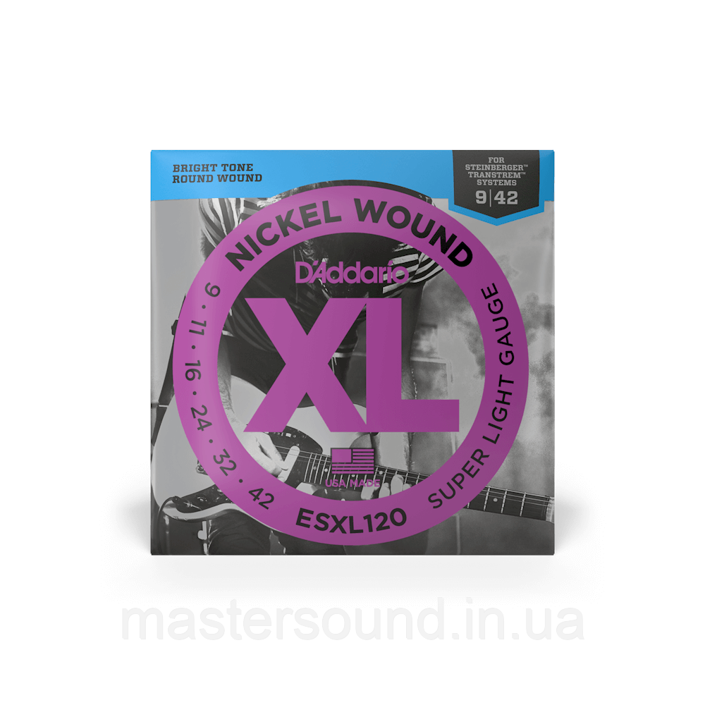Струны D'addario ESXL120 XL Nickel Wound Super Light Double Ball End (09-42), фото 1