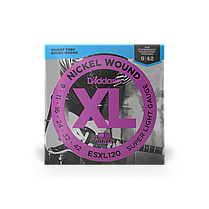 Струны D'addario ESXL120 XL Nickel Wound Super Light Double Ball End (09-42)