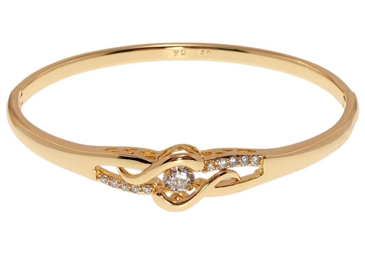 Браслет Xuping Позолота 18K "Танцюючий кристал" ø 6см