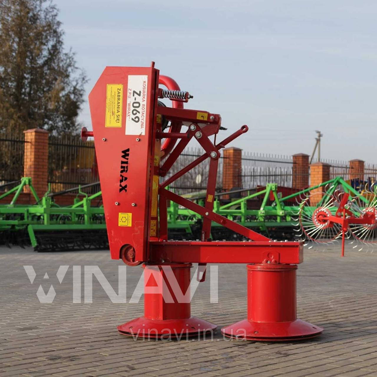 Польська косарка роторна польова навісна Wirax Z-069 1.65 м, фото 1