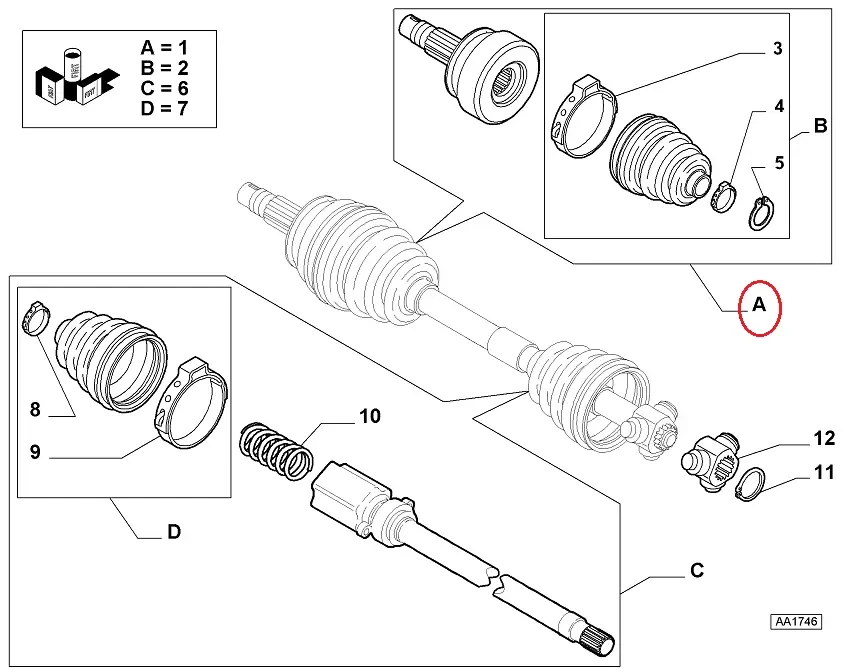 Зовнішній шрус 29/35 шліців Fiat Ducato 250, Peugeot Boxer, Citroen Jumper (2006-2014), 71791750, фото 1