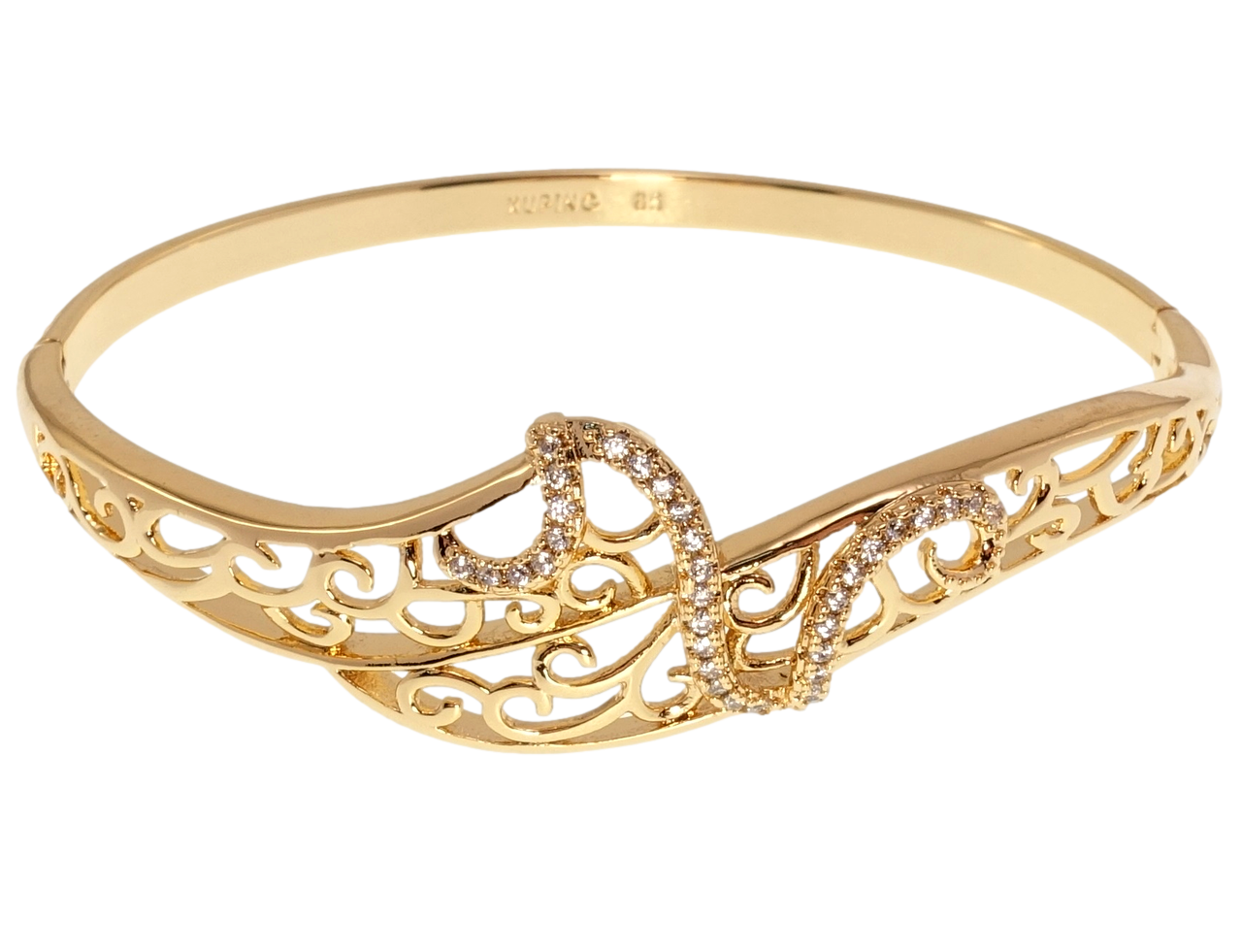 Браслет Xuping Позолота 18K "Різний орнамент" ø 6,5см