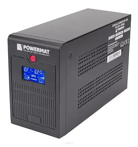 Аварійне джерело живлення UPS LCD 1200VA 720W 2X 7AH PM-UPS-2000M, фото 1