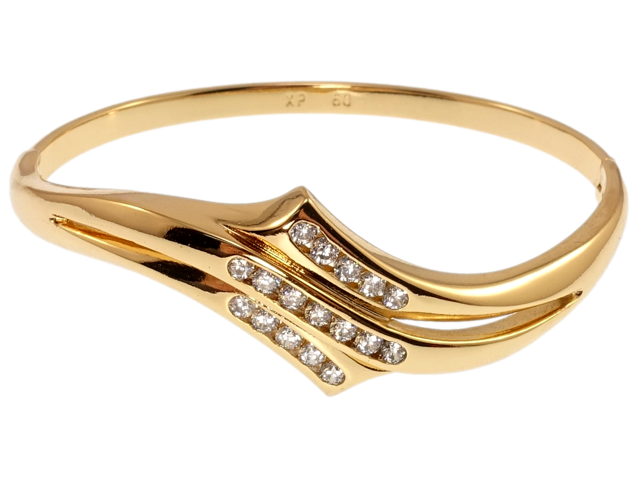Браслет Xuping Позолота 18K "Інкрустація цирконієм" ø 6см