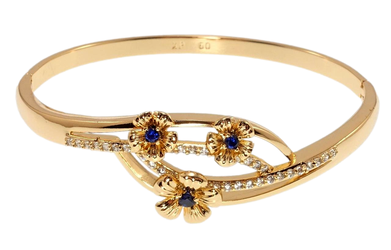Браслет Xuping Позолота 18K "Квіточки" ø 6см