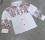 Вишиванка-блузка з довгим рукавом для дівчаток р.116/134; Гурт. Україна, фото 2